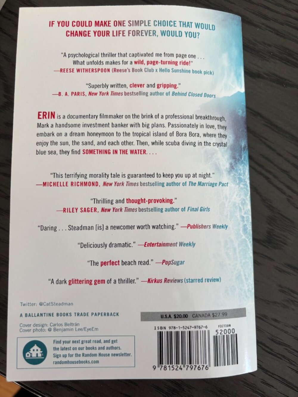 "Something in the Water" Book - Picture 2 of 2